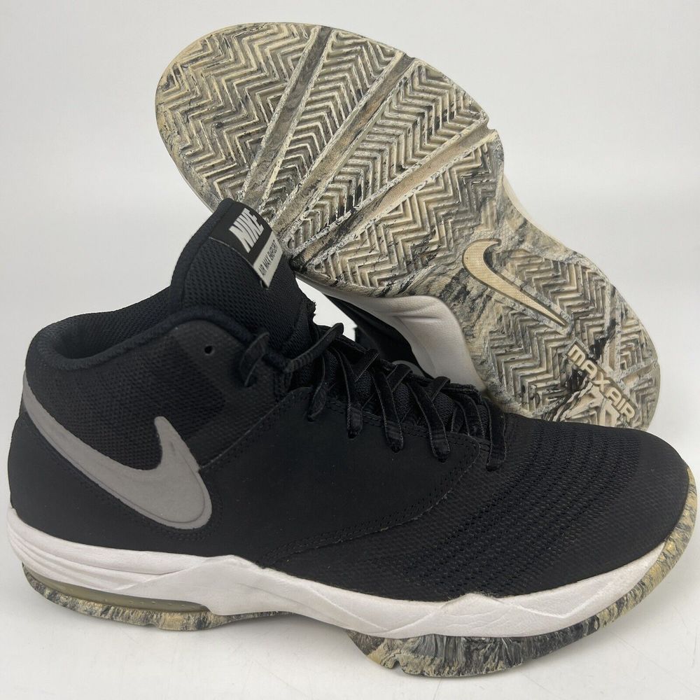 Nike Air‎ Max Emergent Men 8 Women 10 Black Silver White Athletic Shoes Running